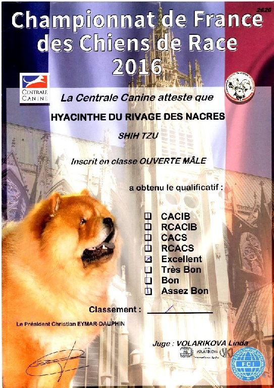 du Rivage des Nacres - CHAMPIONNAT DE FRANCE METZ 2016